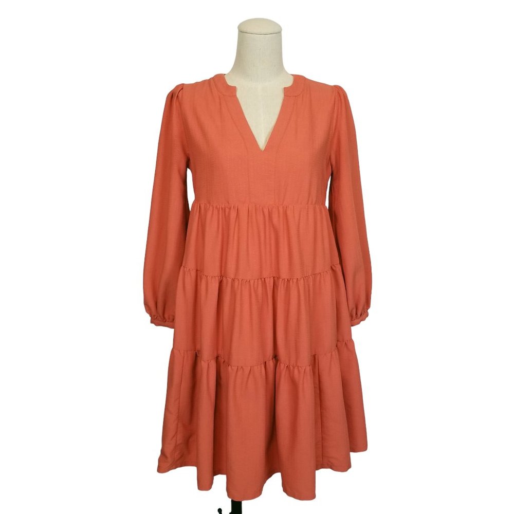Maeve by Anthropologie Amber Tiered Ruffle Tunic Dress Sz Extra Small Petite